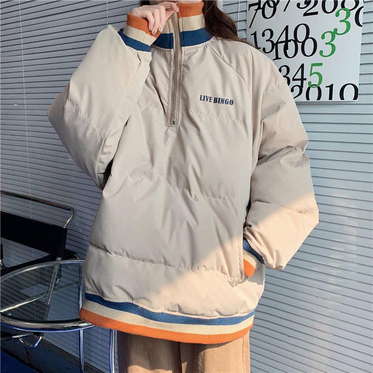 Cotton Clothes Ins Winter Korean Version of The Loose Harajuku Style Student Bread Clothes Quilted Jacket Sweater Jacket Women