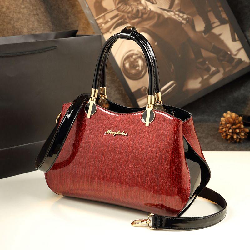 Woman Big Casual Tote Luxury Patent Leather Bags Womens Designer Handbag Shoulder Messenger Bag