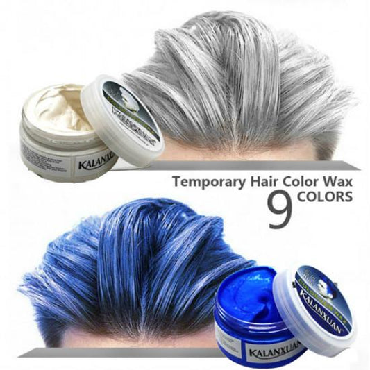9 Color Hair Wax Styling Pomade Temporary Dye Disposable Festival Fashion Molding Coloring Mud Cream