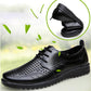 Breathable Hollow Leather Sandals Business Casual Leather Shoes Men's Hole Sandals Men's Business Shoes Light and Breathable