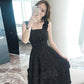 Mid-length Sling Chiffon Polka Dot Floral Dress Female Slimming Fairy Long Skirt Sling Polka Dot Dress Large Skirt A-line Version