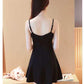 Sexy Spaghetti Strap Dress Low-cut V-neck A-line Backless Dress Sleeveless Sundress