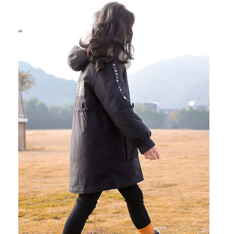 Girls Keep Warm Winter Thick Detachable Liner Jacket Plush Thick Windproof Cotton Clothing