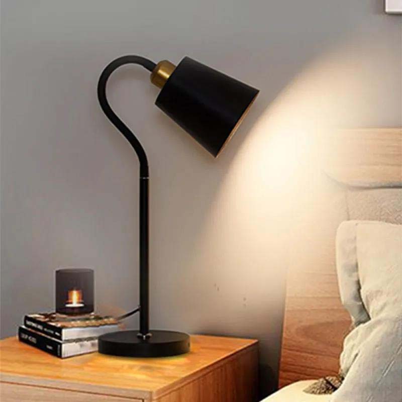 Modern Eye Protection Creative Designer Simple Living Room Bedroom Bedside Study Desk Plug-in Table Lamp