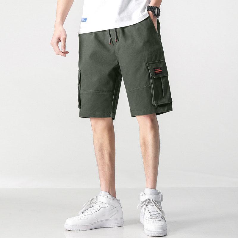 Men's Thin Casual Pants Loose Sports Style Cargo Shorts Summer Breathable Cool Five Pants Beltless Comfortable Sports Shorts