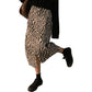 Retro Zebra Patter Skirt Female Spring and Autumn All-match Temperament High Waist Split A-line Skirt Mid-length