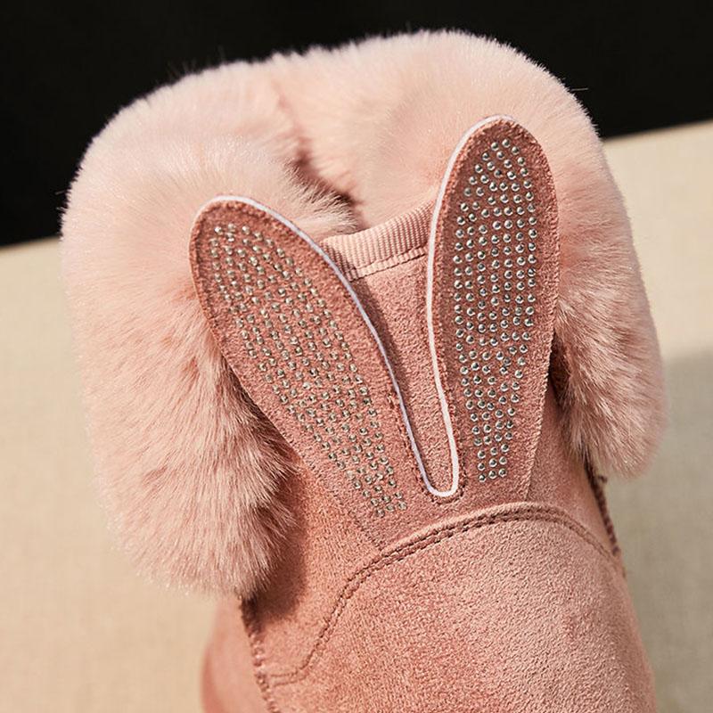 Snow Boots Women Thick Furry Shoes Women Winter Shoes Women Winter Plus Velvet Cotton Shoes Women's Shoes 2021
