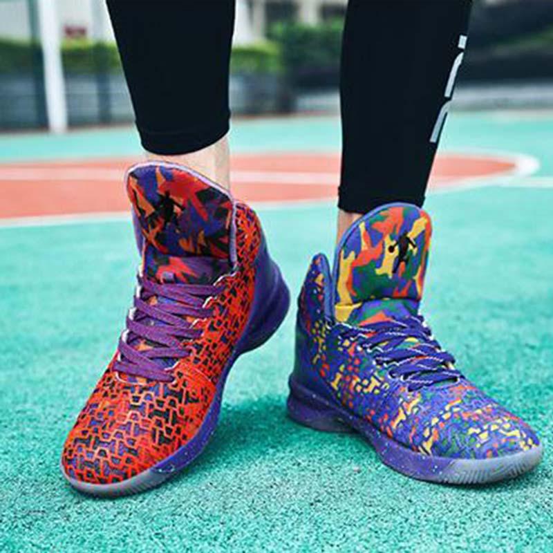 37-47 Men Sneakers Shockproof Basketball Shoes Non-slip Lightweight Breathable Couple Running Shoes