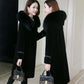Real Fox Fur Collar Particle Sheep Shearing Female Mid-length Fur with Haining Fur Thickening Warm Jacket