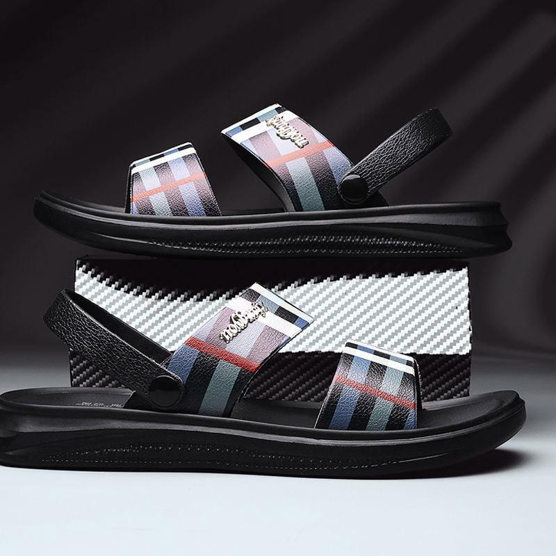 Sandals Men Trending Summer Outdoor Leisure Non-slip Beach Luxury Sandal High Quality Soft Sole Dual-purpose Sandal