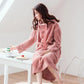 Spring Autumn Coral Fleece Pajamas Ladies Hooded Winter Cute Drawstring Loose Nightgown Bathrobe Women's Hoodies Home Outdoor Wear
