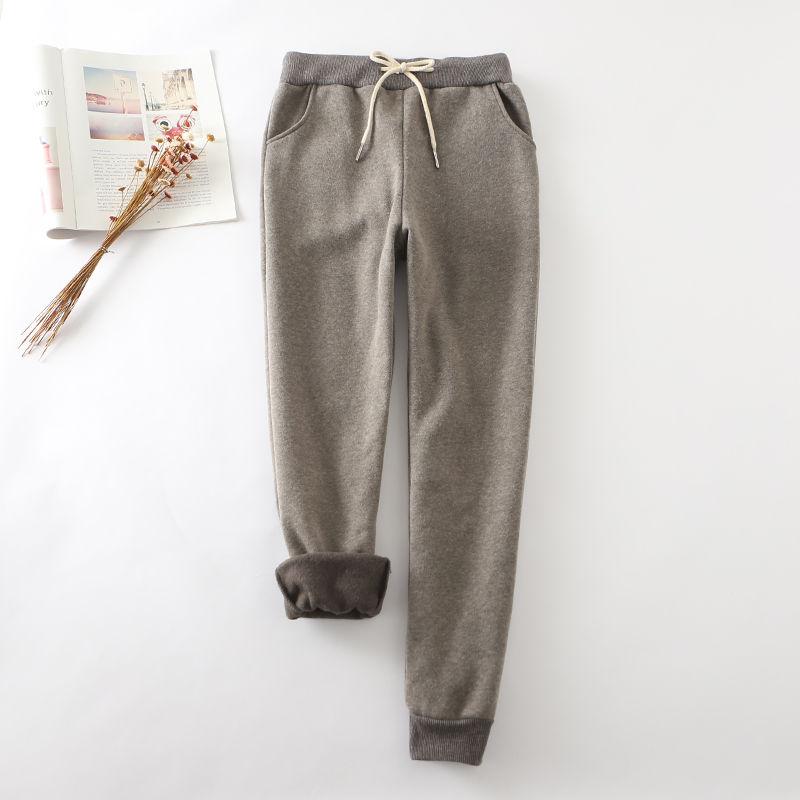 Winter Lamb Velvet Thick Sports Pants Women Plus Size Loose Cotton Casual Harem Pants