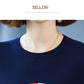 Fall Winter Woolen Sweater Contrast Letter Printed O-Neck Long-sleeve Bottoming Sweater Ladies Pullover Knit Jumper