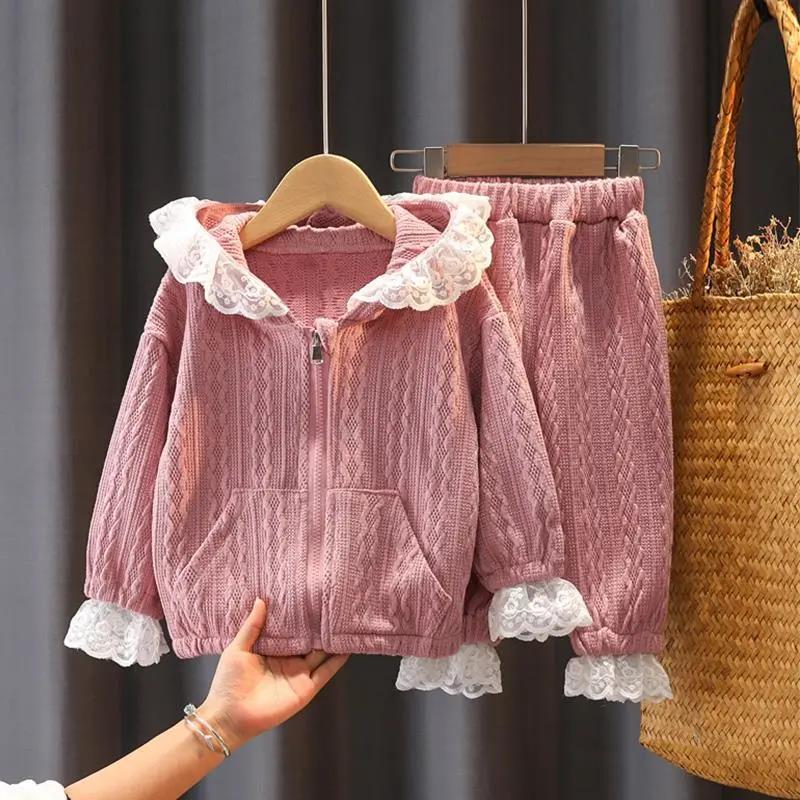 Girls' Suits 2021 Spring and Autumn Children's Two-piece Casual Girl Baby Spring Clothes
