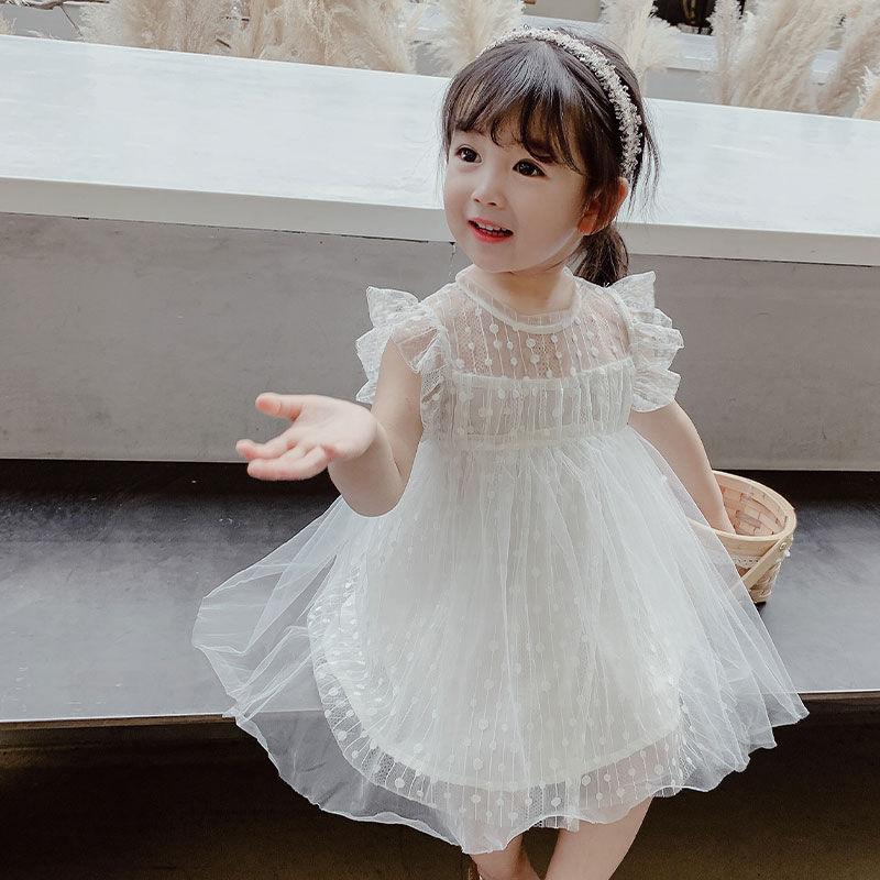 Girls Fluffy Cake Dresses Mesh Skirt Embroidery Ruffle Kids Christmas Party Costume Birthday Tutu Gown Children Clothing