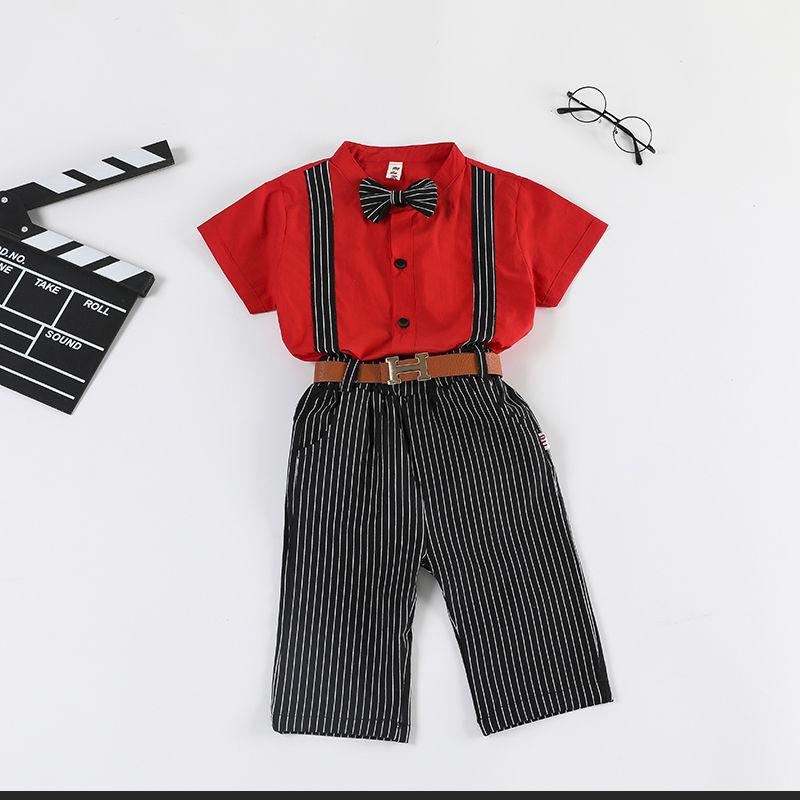 Children's Clothing Boys' Suits Children's Clothing Middle Small Children Children Baby Dresses Short-sleeved Summer DressesKorean Version