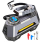 Portable Air Compressor Tire Inflator Car Tyre Air Pump With Digital Pressure Gauge (150 Psi 12V DC) Bright Emergency Flashlight