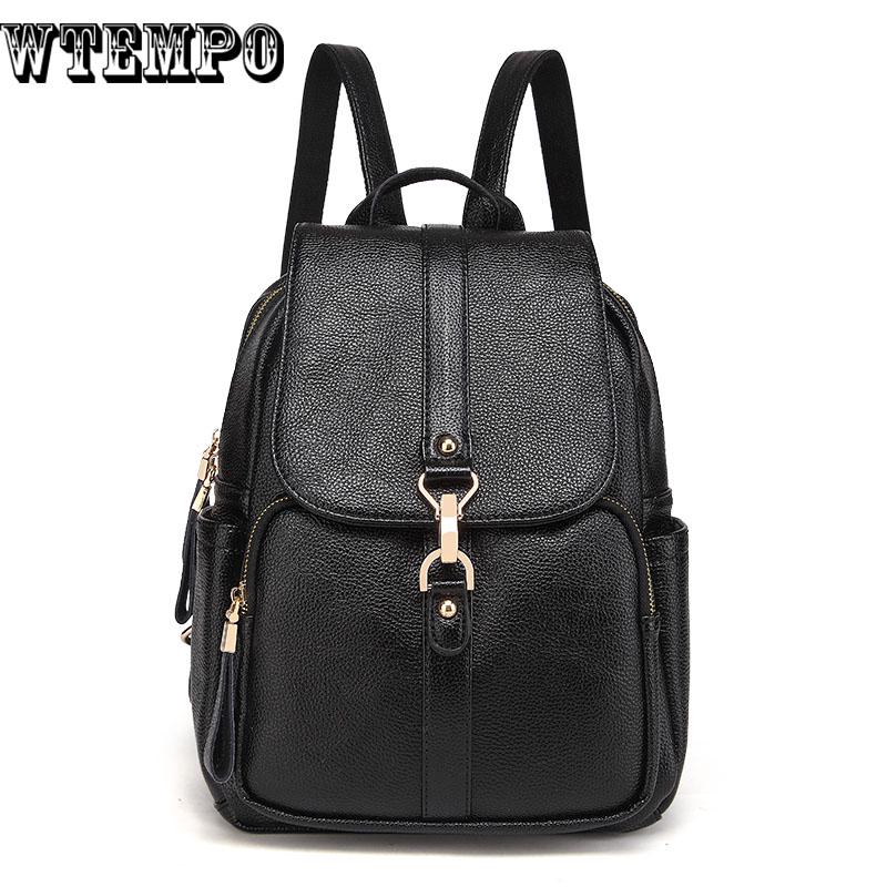 Women Leather Backpacks Female Shoulder Bag Ladies Bagpack School Bags For Girls Travel BackPack