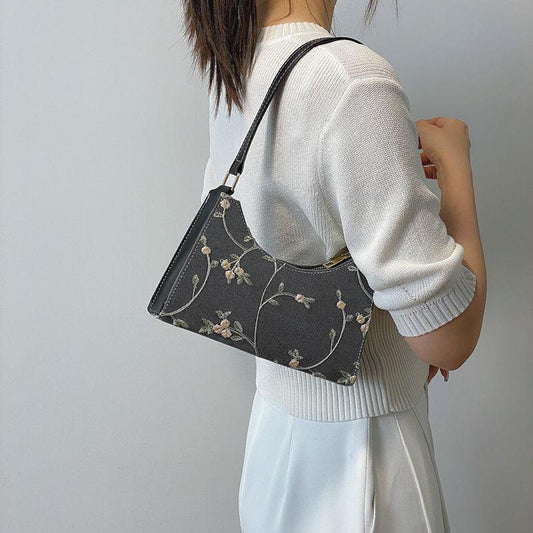 Bags Women's Trendy Fashion Underarm Bag Lightweight One-shoulder Portable Lace Flower Shopping Shopping Bag