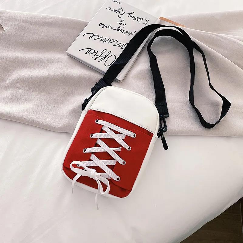 Like Shoes Canvas Messenger Bag Cute Small Wild Mini Bag Outing Trip Crossbody Bags Unisex