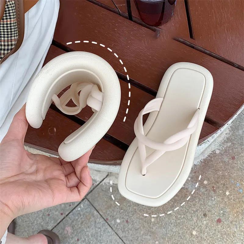 Flip-flops Female Summer Fairy Style Casual Fashion Korean Retro Flip-flops Vacation Beach Sandals and Slippers