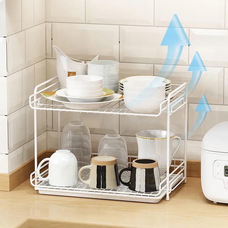 Kitchen Shelf Under The Sink Pot Shelf Pot Storage Rack Put Pot Artifact Cabinet Layered Shelf Cabinet Home