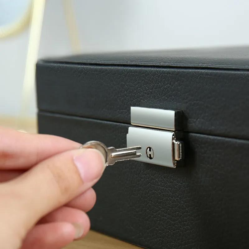 Jewelry Storage Box Large-capacity Multi-layer Multi-functional High-end Lock Anti-oxidation Earrings Jewelry Box
