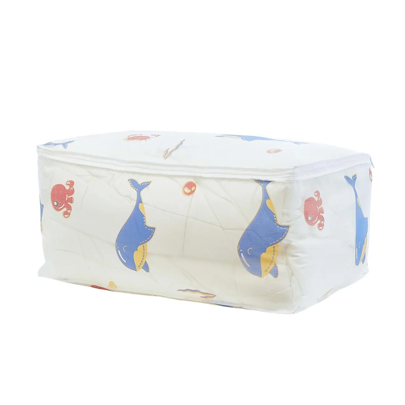 Quilt Clothes Storage Bag Washable Large Clothes Quilt Dust Bag = Cartoon Household Organizing Bag
