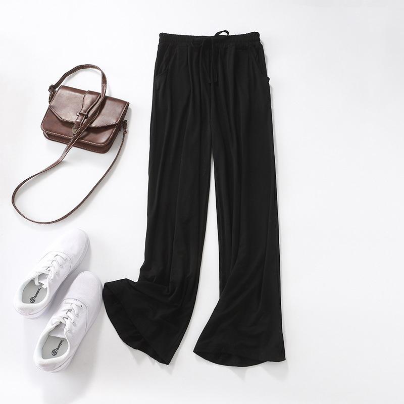 Spring Autumn Casual Loose Pants Women Thin Breathable Flared Trousers Lady Straight Pants