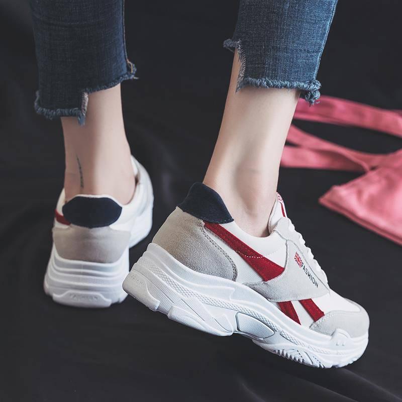 Breathable Casual Sports Shoes Sneakers Women Running Shoes Non Slip Platform Shoes Ladies Dad Shoes
