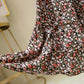 Women's Summer Dress with Waist and Thin French Retro Style Elegant and Sweet Chiffon Floral Mid-length Skirt Fabric Light and Breathable