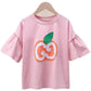 Irl Short -sleeved T -shirt In Summer Half -sleeve Gas Summer Girl Top Children's Bottom Shirt