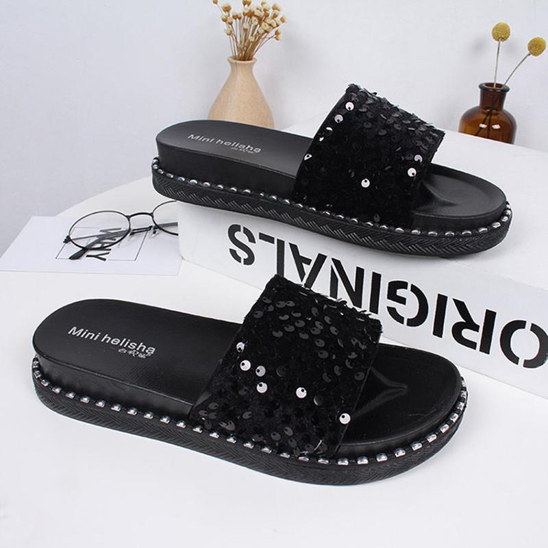 Fashion Thick-soled Slippers Women Wear Korean Shoes In Summer Women's All-match Casual Sandals Women's Comfortable Flat Slippers