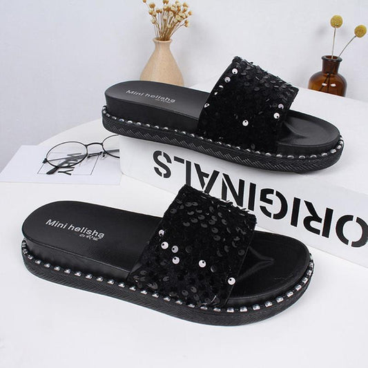 Fashion Thick-soled Slippers Women Wear Korean Shoes In Summer Women's All-match Casual Sandals Women's Comfortable Flat Slippers