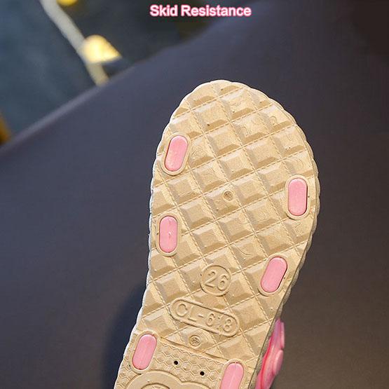 Children's Summer Outdoor Cool Shoes Girl's Large Size Color Matching Soft Sole Flower Sandals