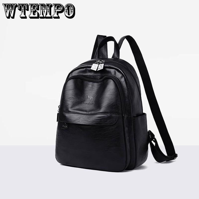 Ladies Leather Backpacks Girls Laptop Bags Everyday Casual Lightweight Travel Bags