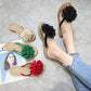 Beach Sandals and Slippers Sweet Big Flowers Flat Sandals and Slippers Female Flip Flops Student Flip Flops