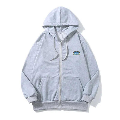 Women's Autumn Korean Style Hooded Cardigan Sweater Ladies Loose and Lazy BF Wind Ins Jacket Casual Zipper Cardigan