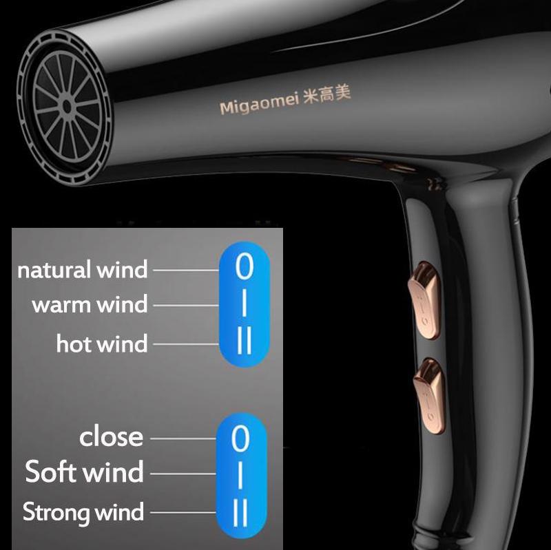 1600W High Power Commercial Hair Dryer Set Blu-ray Hair Care Hot/cold Hair Dryer Barber Equipment