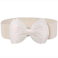 Elastic Belt Ladies Chiffon Bow High Elasticity Snap Wide Belt
