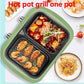 1300W BBC Heat Pot 2-in-1 Machine Electric Bakeware Smokeless Fried Pan Multi-purpose Grill Pan Nonstick Pot