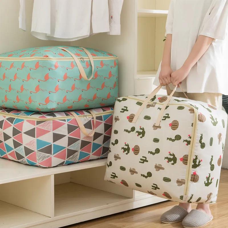 Portable Storage Bag Holder Oxford Cloth Storage Bag Plus Size Clothes Bag Moving Packing Bag
