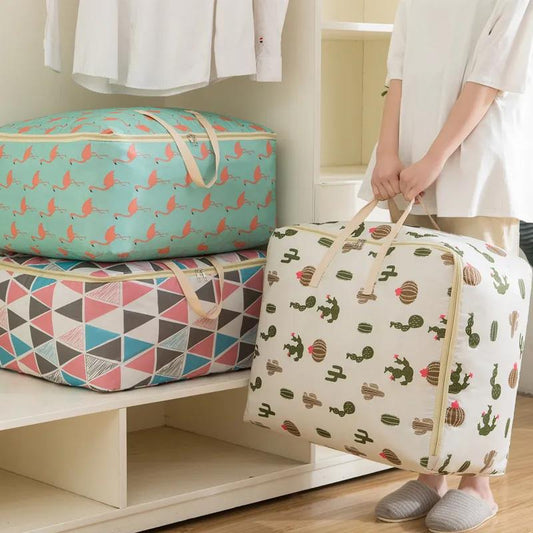 Portable Storage Bag Holder Oxford Cloth Storage Bag Plus Size Clothes Bag Moving Packing Bag