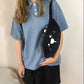 Korea Ins Cute Soft Sister Girl Heart-chested Bag Female Japanese Harajuku Cartoon Bear Student Waist Bag Childlike Small Bag