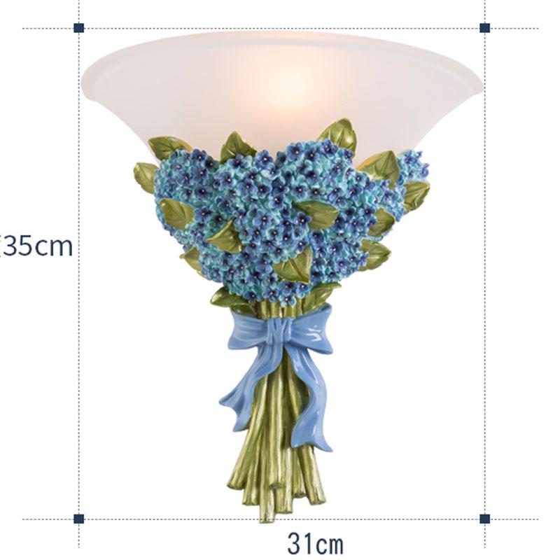 resin LED Wall lamps Living room bedroom bedside decoration lamp TV background wall lamp glass shade