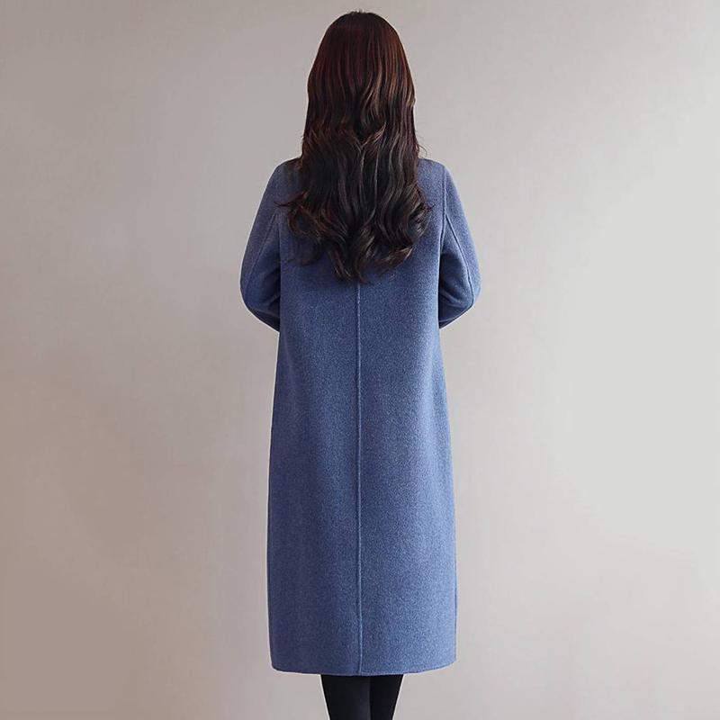 Woolen Coat Female Mid-Long Autumn and Winter Jacket Women's Popular Outerwear Woolen Coat