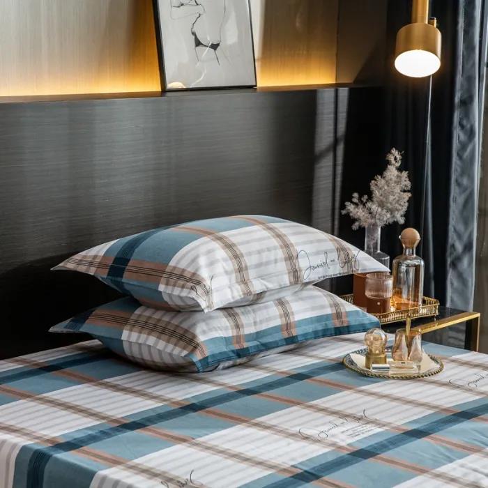 Cotton Brushed Pillowcase High-end Nordic Style Pillowcase Skin-friendly Thick Bedding