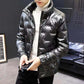 Glossy Lightweight Down Jacket Men's Winter Trend Fashion New White Duck Down Thick Warm Jacket