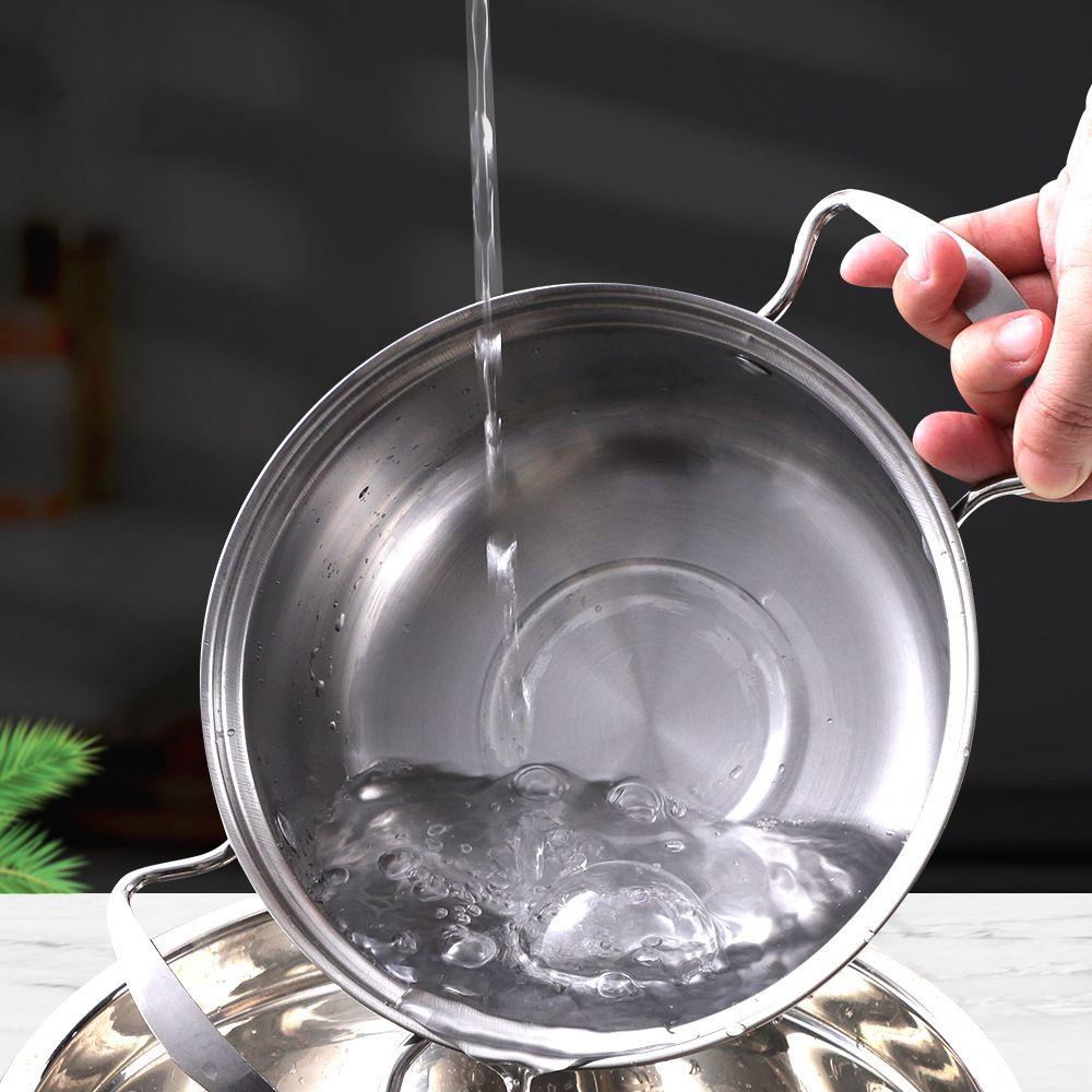 Steel Non-stick With Glass Lid Thickened Pan Boiler Cookware Steamer Pot Pot Milk Pot Soup Pot
