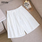 Summer Thin Section Breathable Cotton and Linen Shorts Women's Large Size Home Linen Five Points Loose Wide-leg Pants